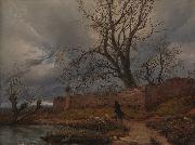 Karl Julius von Leypold Wanderer im Sturm oil painting artist